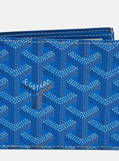 Goyard Saint Florentin Blue Goyardine Coated Canvas Bifold Wallet