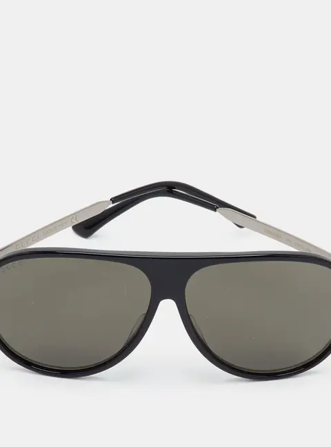 Gucci Black GG0829SA Frame Aviator Sunglasses