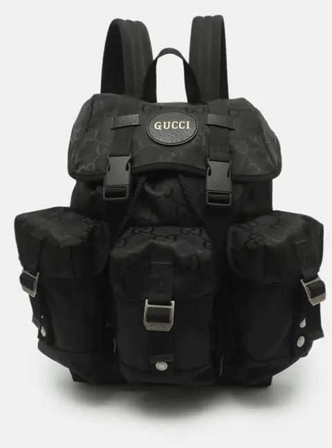 Gucci Off The Grid Black GG Nylon Backpack