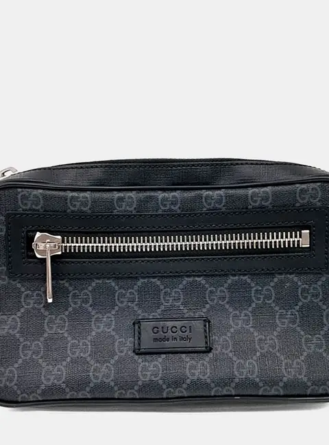 Gucci Supreme Grey Canvas Belt Hip Bag (474293)