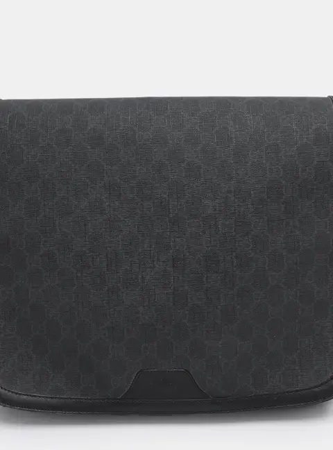 Gucci Grey Coated Canvas and Leather Messengers