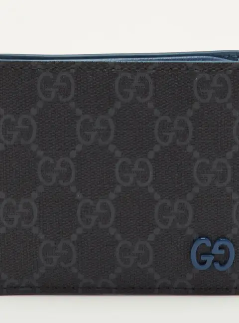 Gucci Ash Grey GG Supreme Canvas Bifold Wallet