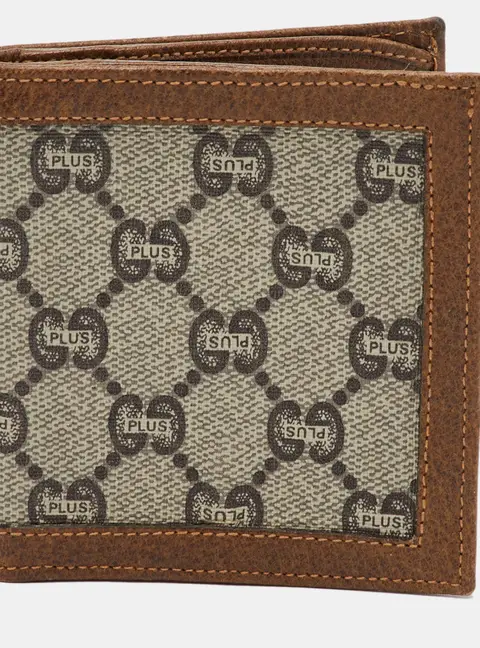 Gucci Beige/Brown GG Plus Supreme Canvas Bifold Wallet