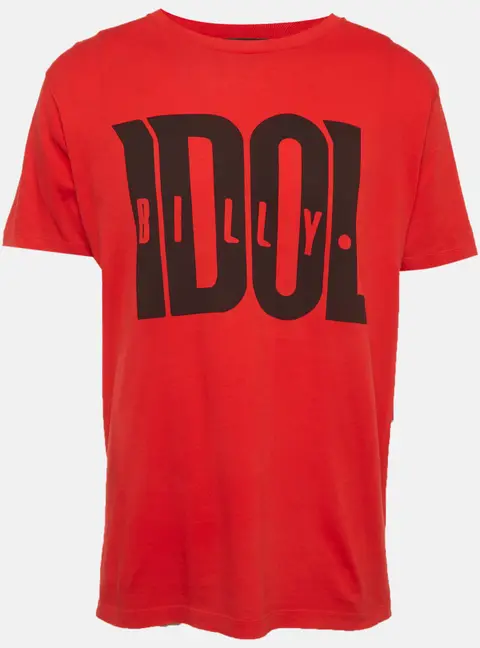 Gucci Red Printed Jersey Oversized T-Shirt XS
