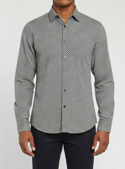 Gucci White/Black Micro GG Print Cotton Button Up Shirt M