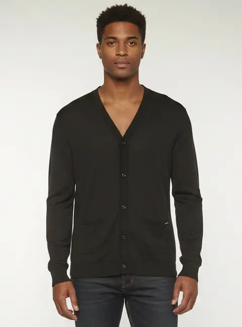 Gucci Black Knit Long Sleeve Cardigan L
