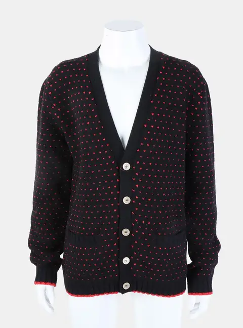 Gucci Black Wool Cardigan Size S