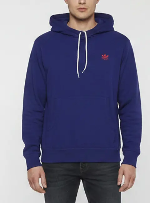 Gucci  X Adidas Blue Logo Embroidered Wool Knitted Hoodie M