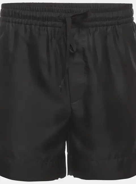 Gucci Black Silk Satin Zip-Up Shorts XS