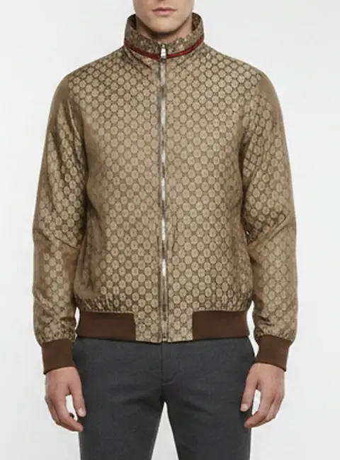 Gucci Beige GG Supreme Monogram Synthetic Windbreaker Jacket XS