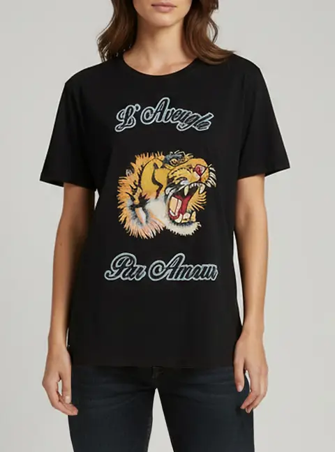 Gucci Black L'Aveugle Par Amour Graphic Jersey T-Shirt L