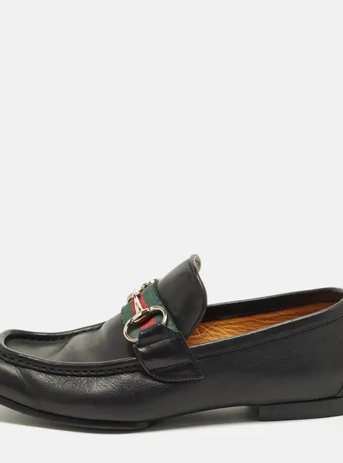Gucci Horsebit Size 39 Black Leather Loafers