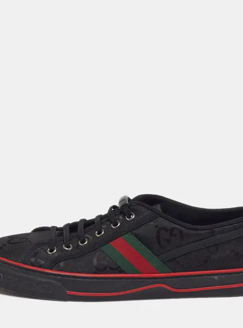 Gucci Tennis 1977 Off The Grid Size 42.5 Black GG Giant Canvas Low Top Sneakers