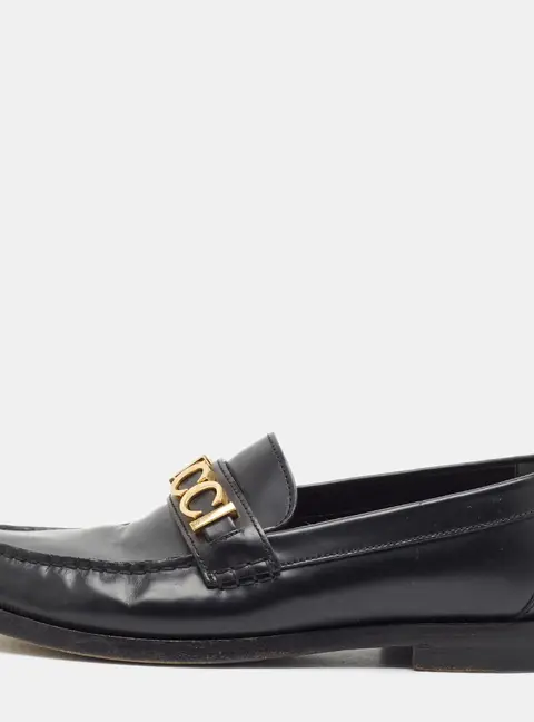 Gucci Cara Size 41.5 Black Leather Loafers