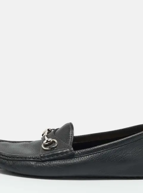 Gucci Horsebit Size 39.5 Black Leather Loafers