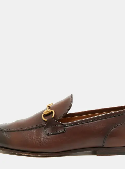 Gucci GG Jordaan Size 41 Two Tone Leather Horsebit Loafers