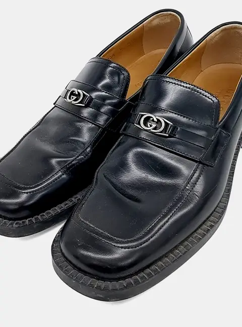 Gucci GG Logo Leather Loafer