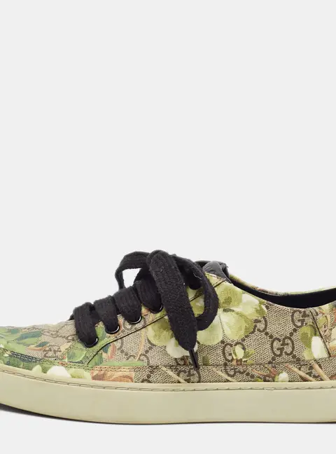 Gucci Blooms Size 38.5 Multicolor GG Supreme Canvas Low Top Sneakers