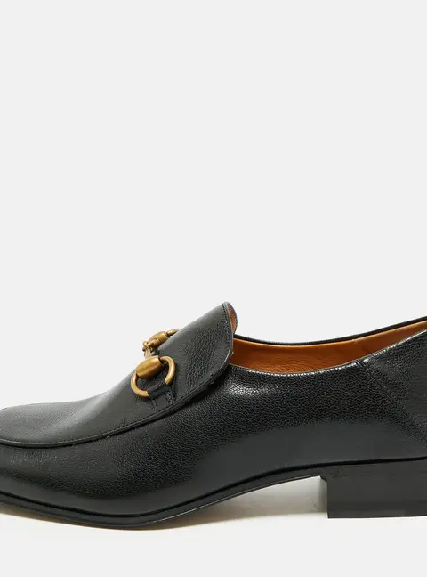 Gucci GG Jordaan Size 40 Black Leather Loafers