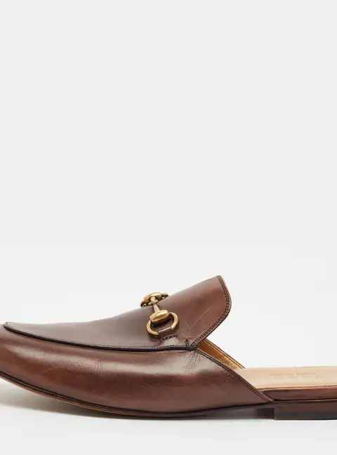 Gucci Horsebit Size 43 Brown Leather Mules