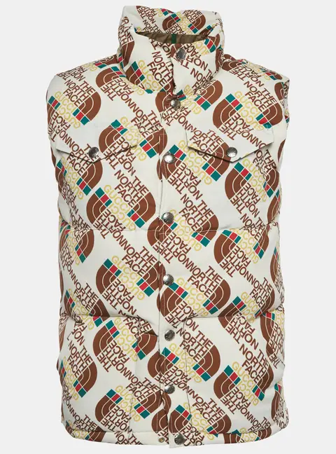 Gucci x The North Face White Logo Print Synthetic Down Vest XS