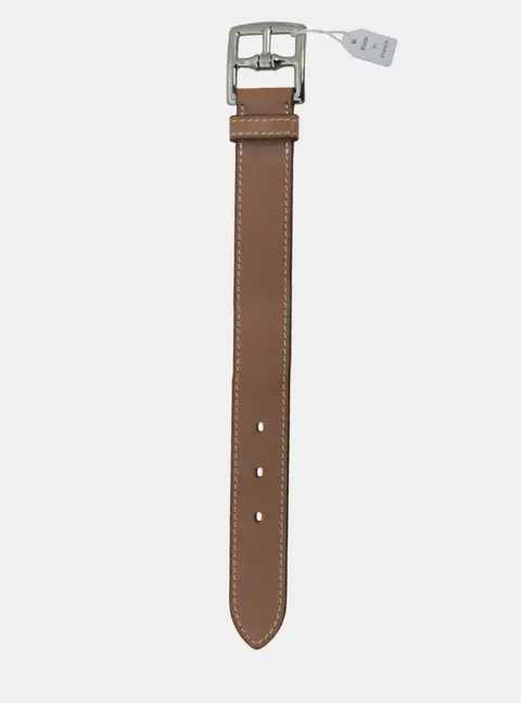 Hermes Etriviere Brown Calfskin Leather Men's Bracelet