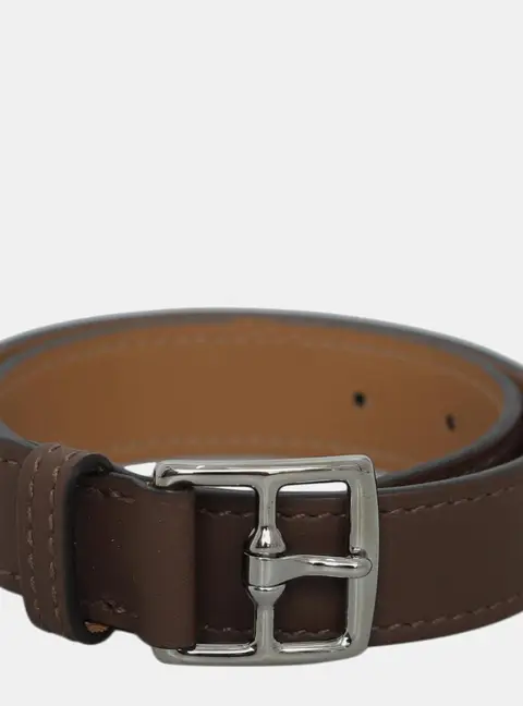 Hermes Etriviere Double Tour Barenia Calfskin Leather Men's Bracelet