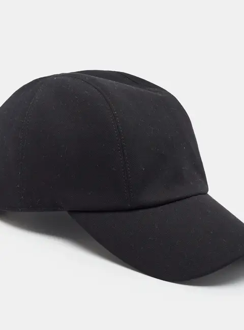 Herm&egrave;s Black Cotton Baseball Cap Size 59 cm