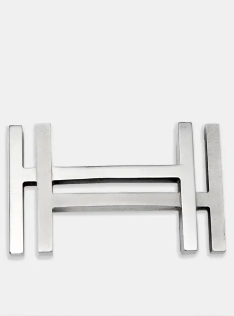 Hermes H Au Carre Palladium Finish Belt Buckle