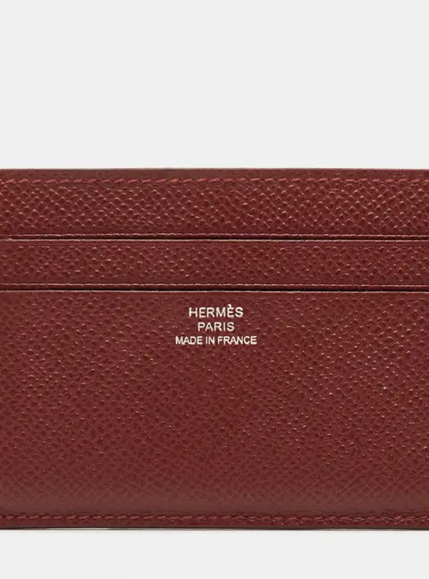 Hermes Sienna Epsom Leather Citizen Twill Card Holder