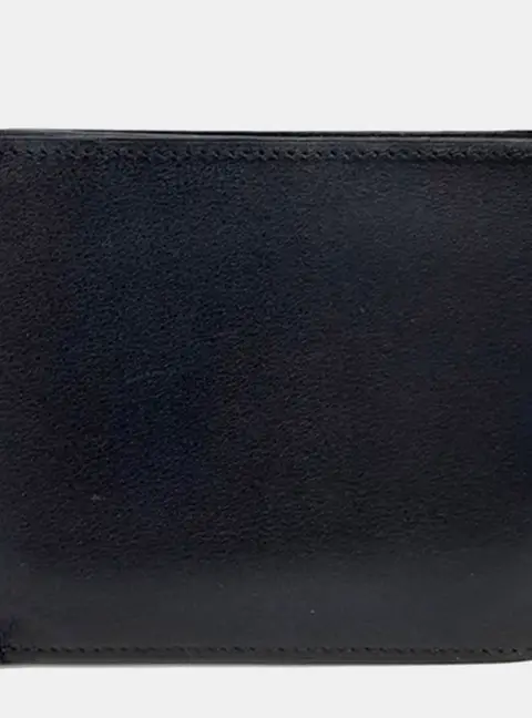 Hermes Citizen Twill Black Leather Bi-Fold Wallet
