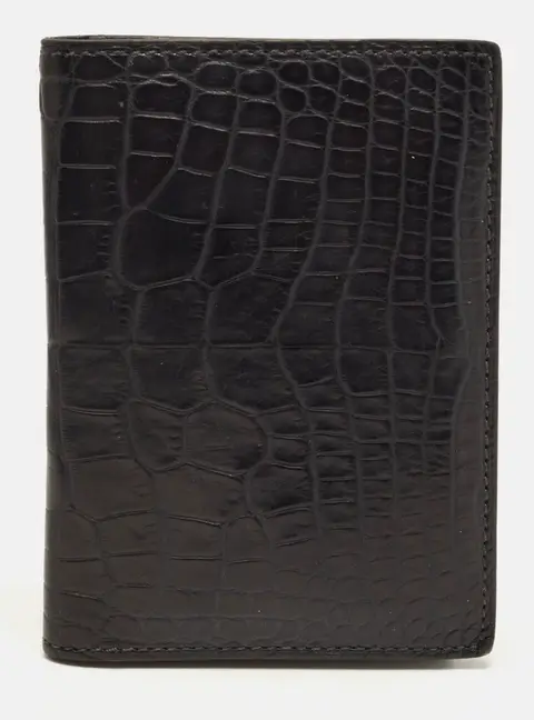 Herm&egrave;s MC&sup2; Euclide Bleu Nuit Alligator Mississippiensis Card Holder