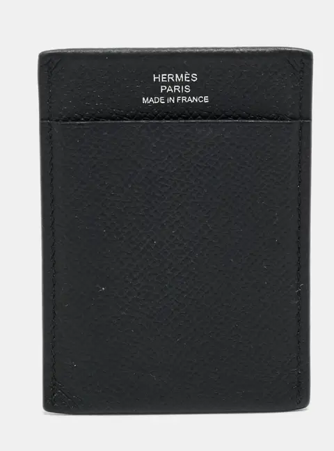 Herm&egrave;s MC&sup2; Gama Noir Epsom Leather Card Holder