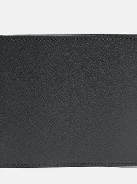 Hermes Citizen Twill Black Epsom Leather Bifold Wallet