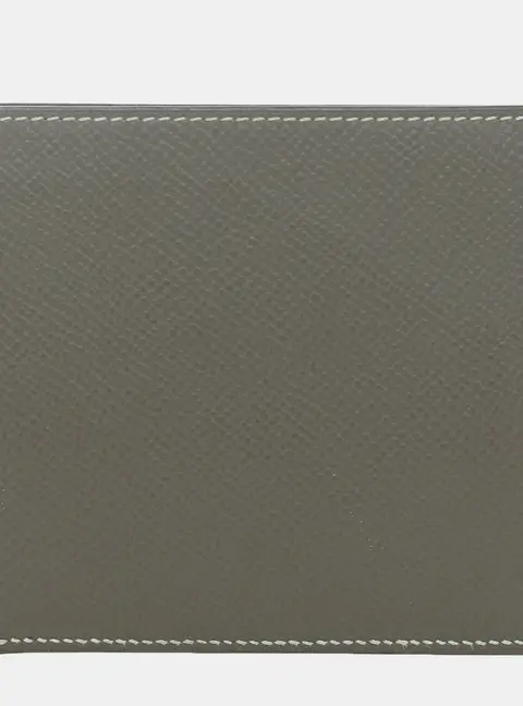 Hermes MC2 Copernic Compact Wallet Grey Epsom Leather Bifold Wallet