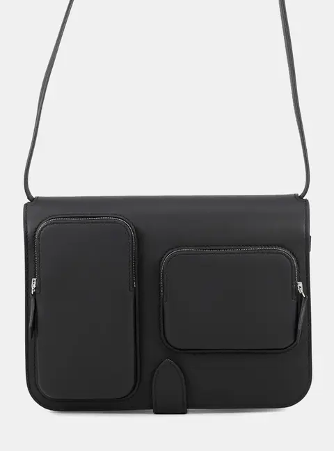Hermes Equipier PM Black Swift Calfskin Leather Crossbody Bag