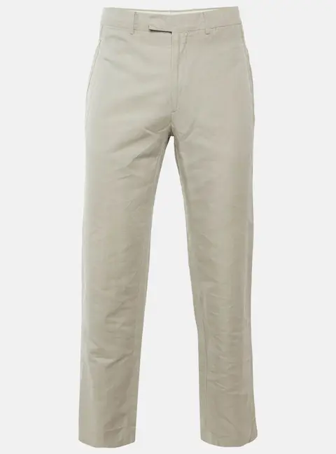Hermes Beige Linen & Cotton Drop 8 Regular Fit Trousers L/Waist 34"