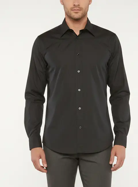 Hermes Black Cotton Long Sleeve Shirt L