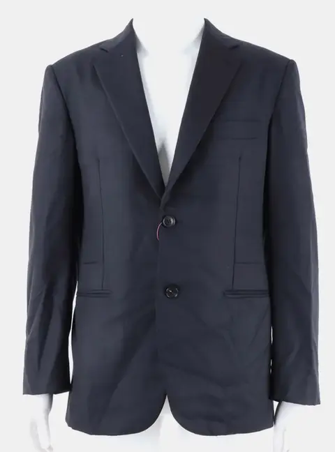 Hermes Navy Blue Wool Jacket Size M