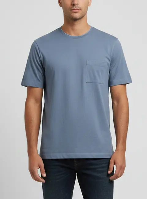 Hermes Blue Cotton Pique Crew Neck T-Shirt L