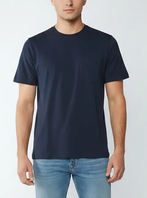 Hermes Navy Blue Jersey Crewneck T-Shirt L