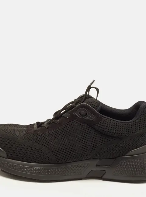 Hermes Heros Size 43.5 Black Fabric and Suede Lace Up Sneakers