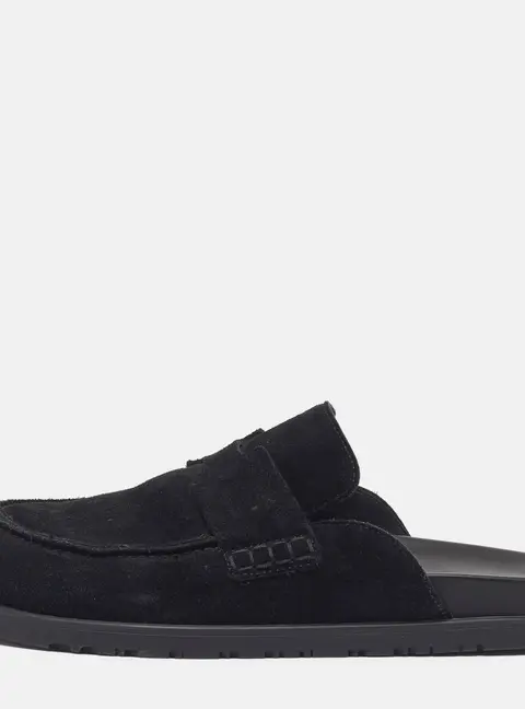 Herm&egrave;s Go Mule Size 39.5 Black Suede Flat Mules