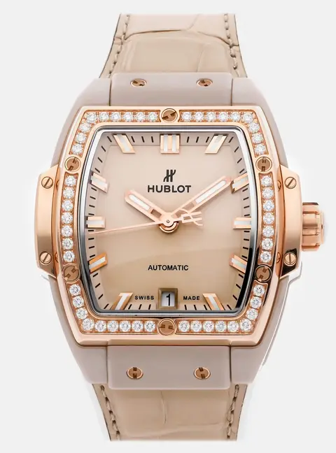 Hublot Spirit Of Big Bang 665.CZ.898B.LR.1204 Automatic Beige Ceramic 18k Rose Gold Men&rsquo;s Wristwatch 39 mm