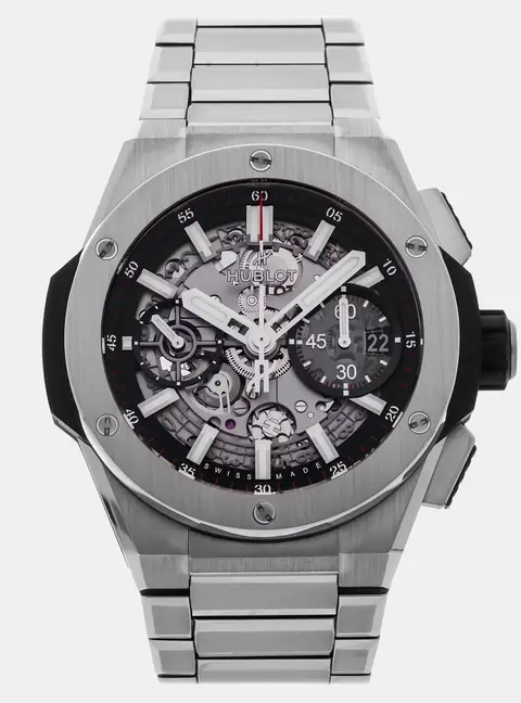 Pre-Owned Hublot Big Bang Integral 451.NX.1170.NX Black Automatic Titanium Men's Wristwatch 42 mm