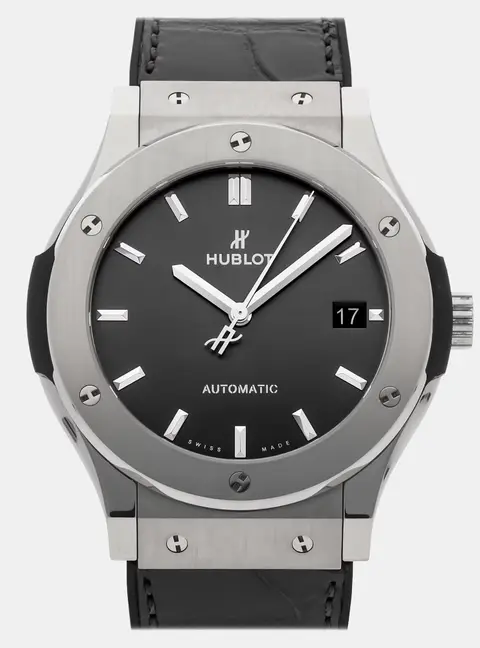 Hublot Classic Fusion 511.NX.7071.RX Automatic Gray Dial Titanium Men's Wristwatch 45mm