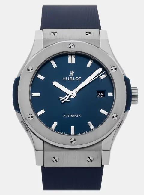 Hublot Classic Fusion 542.NX.7170.RX Blue Titanium Automatic Men's Watches 42mm