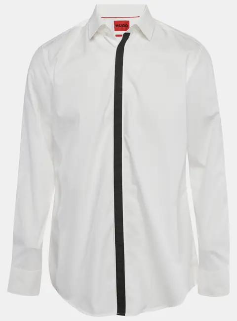 Hugo Boss White Cotton Slim Fit Keidi Shirt XL
