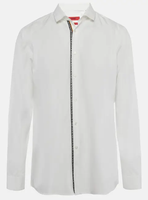 Hugo Boss White Cotton Extra Slim Fit Erondo Shirt XXL