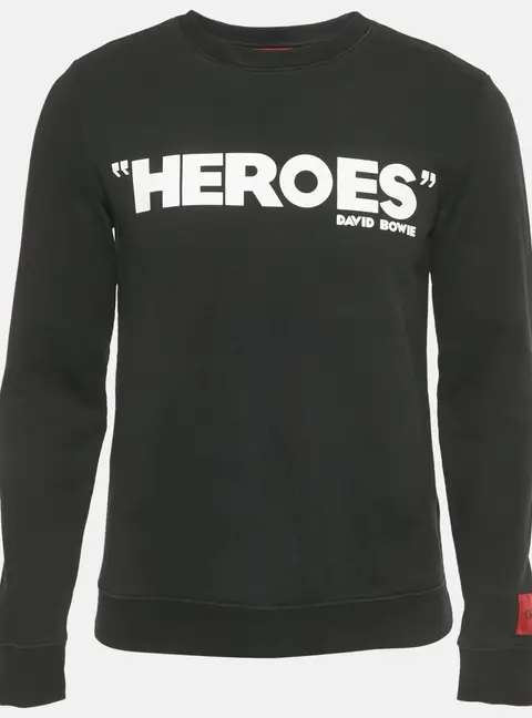 Hugo Boss Black Printed Cotton Deroes Sweatshirt S